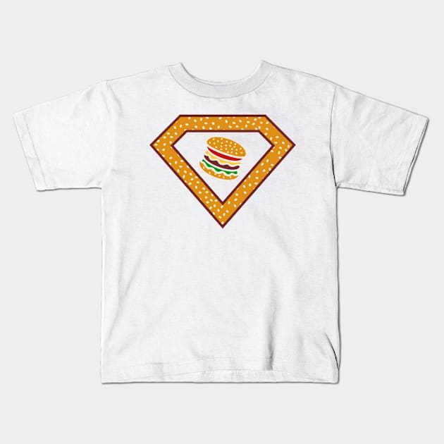 Super burger Kids T-Shirt by Florin Tenica